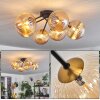 CHEHALIS Ceiling Light Amber, 6-light sources