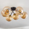 CHEHALIS Ceiling Light Amber, 6-light sources