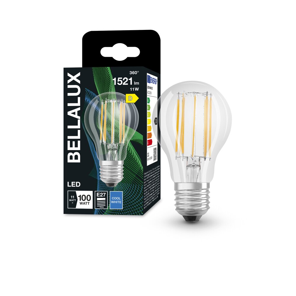 BELLALUX LED E27 11 Watt 4000 Kelvin 1521 Lumen transparent