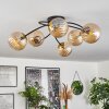 CHEHALIS Ceiling Light - glass gold, black, 6-light sources