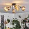 CHEHALIS Ceiling Light - glass gold, black, 6-light sources