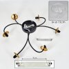 CHEHALIS Ceiling Light - glass gold, black, 6-light sources