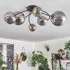 CHEHALIS Ceiling Light - glass gold, black, 6-light sources