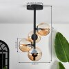 CHEHALIS Ceiling Light - glass Smoke-coloured, 4-light sources