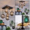 CHEHALIS Ceiling Light - glass gold, black, 5-light sources