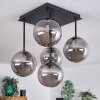 CHEHALIS Ceiling Light - glass gold, black, 5-light sources