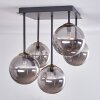 CHEHALIS Ceiling Light - glass gold, black, 5-light sources