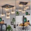 CHEHALIS Ceiling Light - glass gold, black, 5-light sources