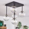 CHEHALIS Ceiling Light - glass gold, black, 5-light sources