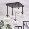 CHEHALIS Ceiling Light - glass gold, black, 5-light sources