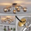 CHEHALIS Ceiling Light - glass gold, black, 6-light sources