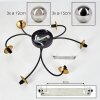 CHEHALIS Ceiling Light - glass gold, black, 6-light sources