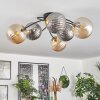 CHEHALIS Ceiling Light - glass gold, black, 6-light sources