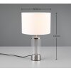 Reality GRAZIA Table lamp matt nickel, 1-light source