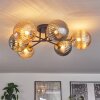 Chehalis Ceiling Light - glass 15 cm gold, black, 6-light sources