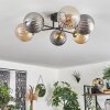 Chehalis Ceiling Light - glass 15 cm gold, black, 6-light sources