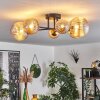 Chehalis Ceiling Light - glass 10 cm, 12 cm, 15 cm gold, black, 6-light sources