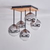 Chehalis Ceiling Light - glass 15 cm Ecru, black, 5-light sources