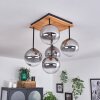 Chehalis Ceiling Light - glass 15 cm Ecru, black, 5-light sources