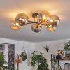 Chehalis Ceiling Light - glass 15 cm gold, black, 6-light sources