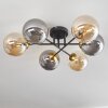 Chehalis Ceiling Light - glass 15 cm gold, black, 6-light sources