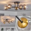 Chehalis Ceiling Light - glass 10 cm gold, black, 6-light sources