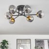 Chehalis Ceiling Light - glass 10 cm gold, black, 6-light sources