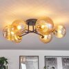 Chehalis Ceiling Light - glass 12 cm, 15 cm gold, black, 6-light sources