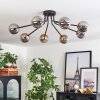 Chehalis Ceiling Light - glass 10 cm gold, black, 8-light sources