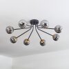 Chehalis Ceiling Light - glass 10 cm gold, black, 8-light sources