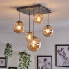 Chehalis Ceiling Light - glass 10 cm, 12 cm, 15 cm Amber, 5-light sources