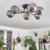 Chehalis Ceiling Light - glass 12 cm gold, black, 6-light sources