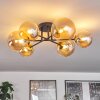 Chehalis Ceiling Light - glass 12 cm, 15 cm gold, black, 6-light sources