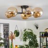 Chehalis Ceiling Light - glass 12 cm, 15 cm gold, black, 6-light sources