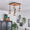 Chehalis Ceiling Light - glass 12 cm Ecru, black, 5-light sources