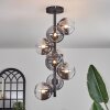 Chehalis Ceiling Light - glass 12 cm clear, Smoke-coloured, 8-light sources