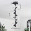 Chehalis Ceiling Light - glass 12 cm clear, 8-light sources