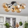 Chehalis Ceiling Light - glass 12 cm, 15 cm Amber, 6-light sources