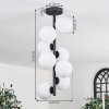 Chehalis Ceiling Light - glass 12 cm white, 8-light sources