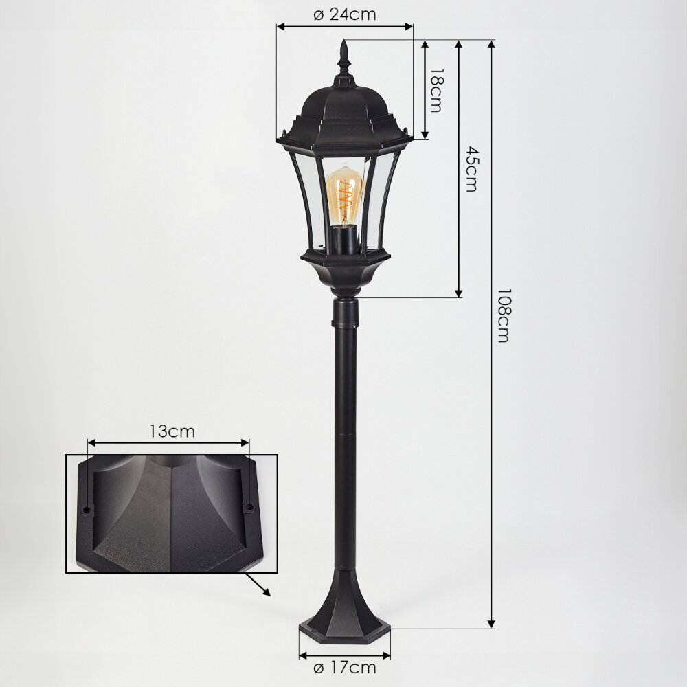 Etoe path light black, 1-light source