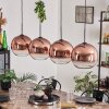 Koyoto Pendant Light - glass 30 cm clear, coppery, 4-light sources