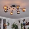 Gastor Ceiling Light - glass 15 cm Amber, Smoke-coloured, 6-light sources