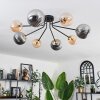 Chehalis Ceiling Light - glass 12 cm, 15 cm gold, black, 8-light sources