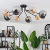 Chehalis Ceiling Light - glass 12 cm, 15 cm gold, black, 8-light sources