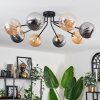 Chehalis Ceiling Light - glass 15 cm gold, black, 8-light sources