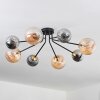 Chehalis Ceiling Light - glass 12 cm, 15 cm gold, black, 8-light sources