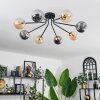 Chehalis Ceiling Light - glass 12 cm gold, black, 8-light sources