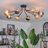 Chehalis Ceiling Light - glass 12 cm gold, black, 8-light sources