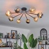 Chehalis Ceiling Light - glass 12 cm gold, black, 8-light sources