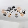 Chehalis Ceiling Light - glass 15 cm gold, black, 8-light sources